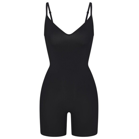Skims Soft Smoothing Seamless Onesie XXS onyx NWOT - Picture 1 of 5